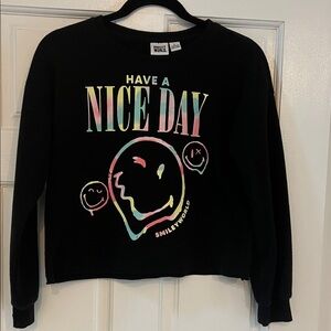 Black Graphic Sweater